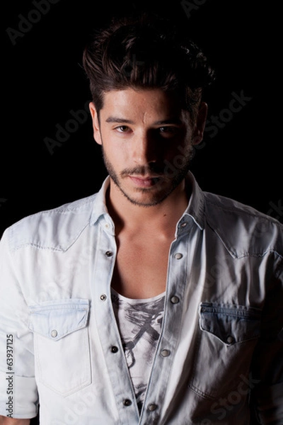 Fototapeta guy in expression of fashion