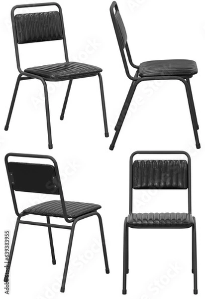 Fototapeta Office chair. Interior element. Isolated from the background. From different angles