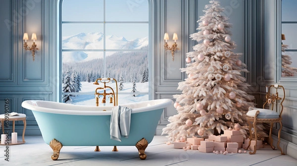 Obraz christmas bath room