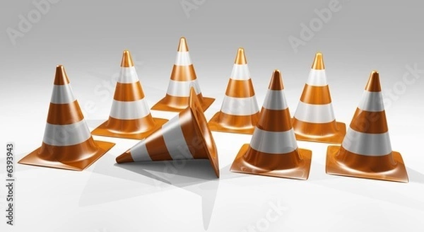 Fototapeta viele Pylone