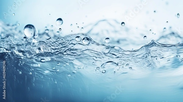 Obraz Blue water. Web banner with copy space