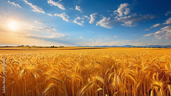 Obraz Yellow wheat field, Generative IA