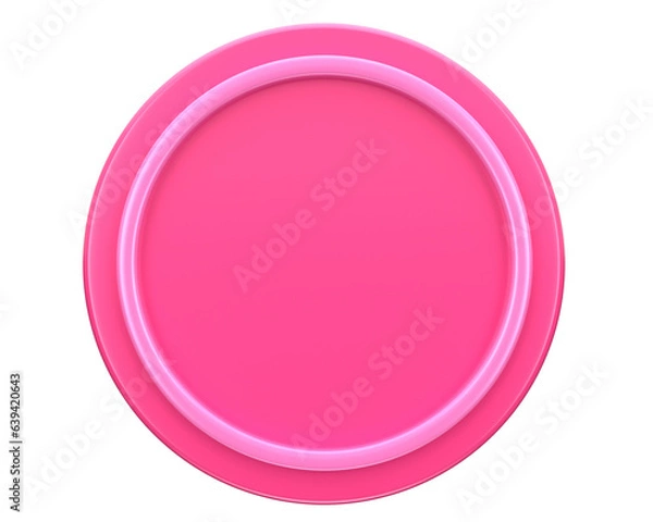 Fototapeta shape Pink awareness ribbon in 3d render realistic