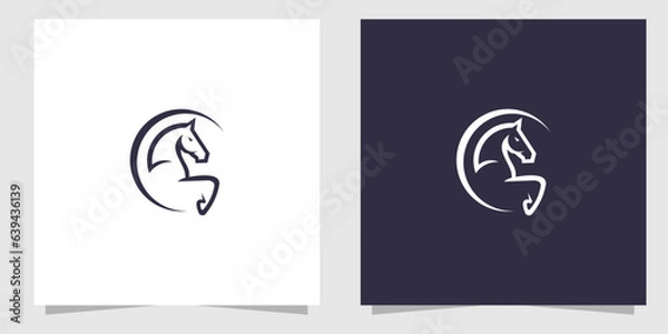 Obraz horse logo design vetor