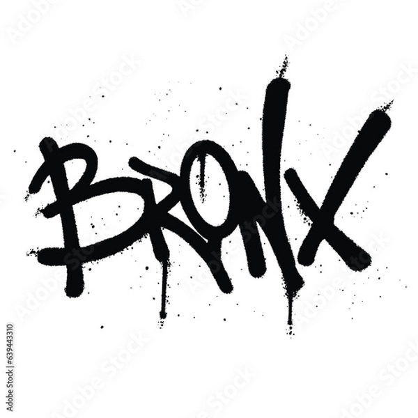 Fototapeta Graffiti spray paint Word Bronx Isolated Vector