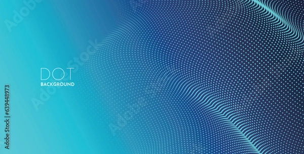 Obraz カラフルなドットウェーブの背景