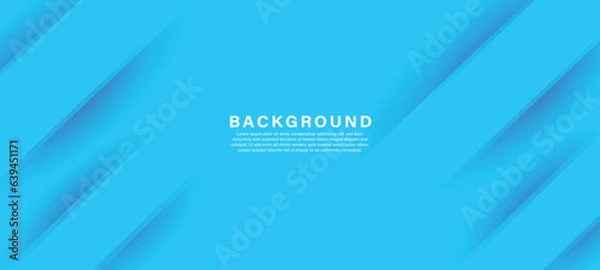 Fototapeta Blue background. Bright blue dynamic abstract background. Business banner for sales, event, holiday, party, birthday, falling. Fast moving 3d lines with soft shadow