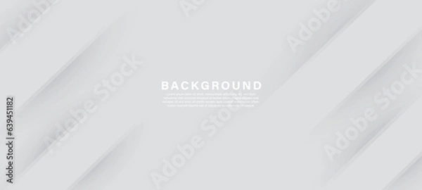 Fototapeta Grey white background. Bright grey dynamic abstract background. Business banner for sales, event, holiday, party, birthday, falling. Fast moving 3d lines with soft shadow
