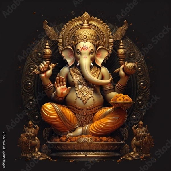 Fototapeta Ganpati Illustration Ultra Detailed High resolution image