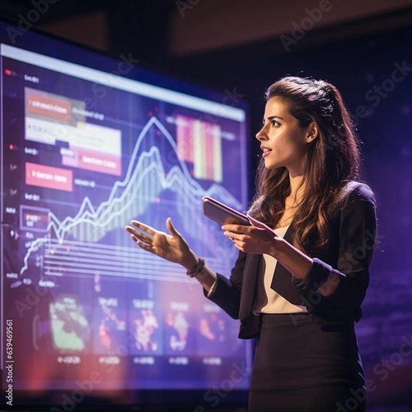 Fototapeta The image depicts a 25 year old Hispanic woman delivering