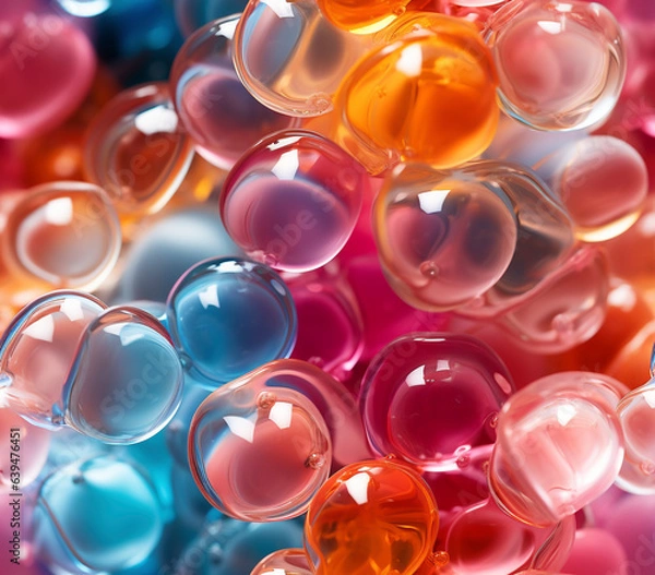 Obraz abstract background with bubbles seamless pattern, continuous design, uninterrupted motif, consistent repetition, harmonious texture, unbroken sequence,