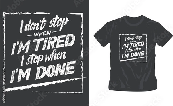 Obraz gym motivational t shirt design editable template