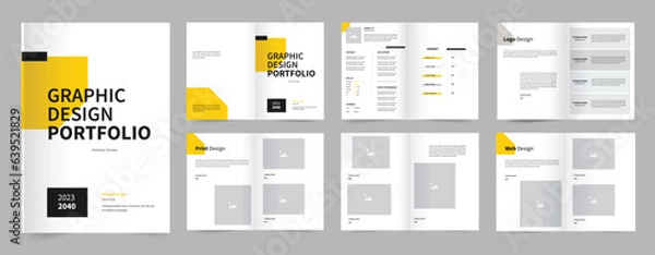 Fototapeta Graphic Design Portfolio Template or Graphic design portfolio layout design, portfolio design