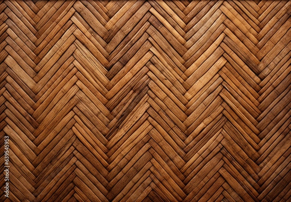 Fototapeta A Macro Shot of Bamboo Weaving