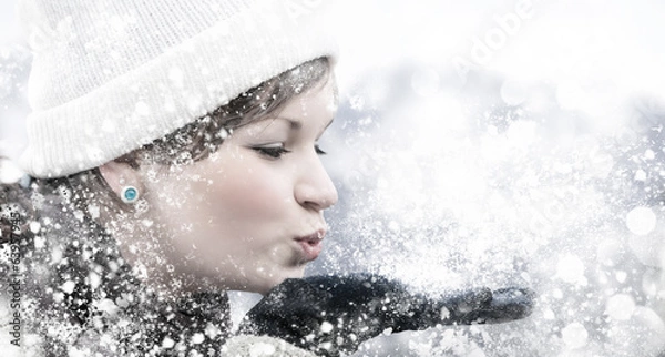 Obraz Mädchen im Winter