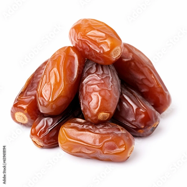 Fototapeta Fresh dates isolated on white background