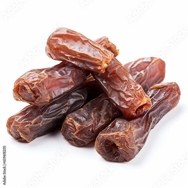 Fototapeta Fresh dates isolated on white background