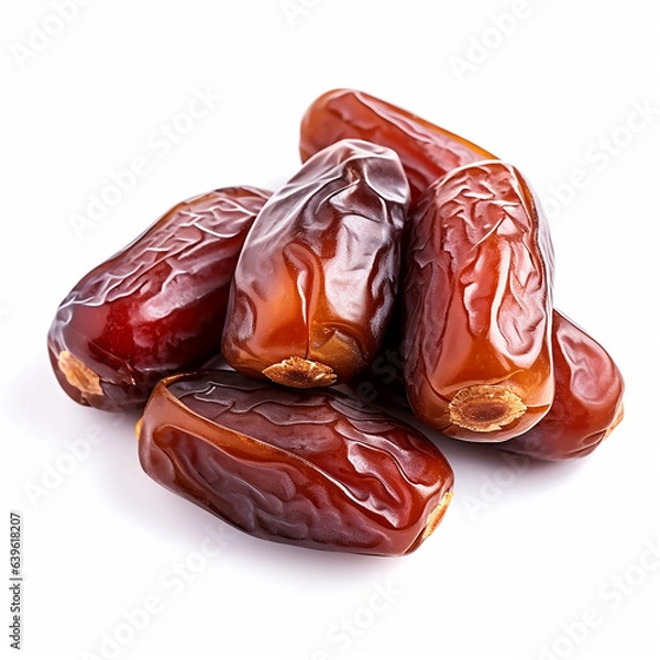 Fototapeta Fresh dates isolated on white background