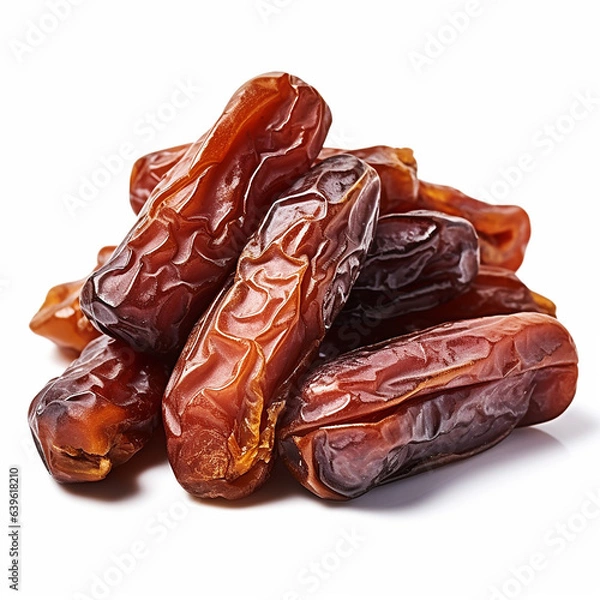 Fototapeta Fresh dates isolated on white background