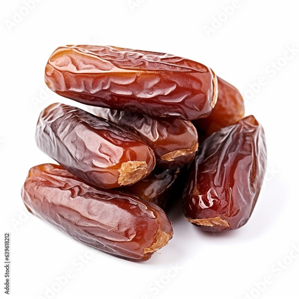 Fototapeta Fresh dates isolated on white background