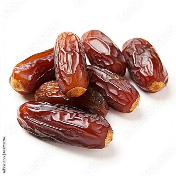 Fototapeta Fresh dates isolated on white background
