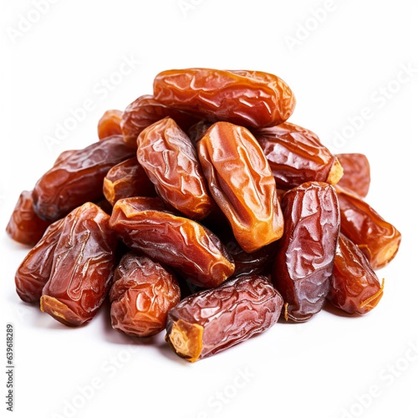 Fototapeta Fresh dates isolated on white background