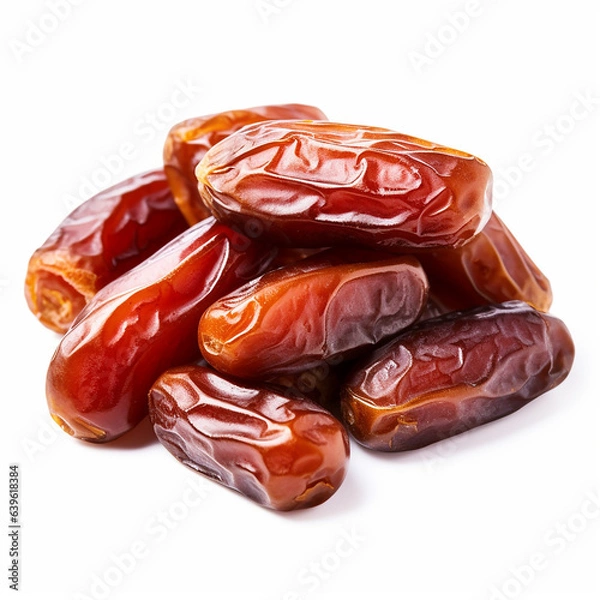 Fototapeta Fresh dates isolated on white background