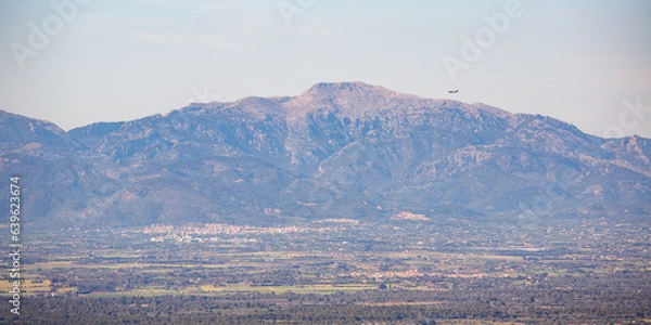 Obraz Blick auf das Tramuntana Gebirge, Mallorca