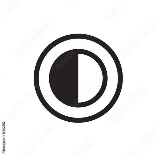 Fototapeta Dark mode icon design vector