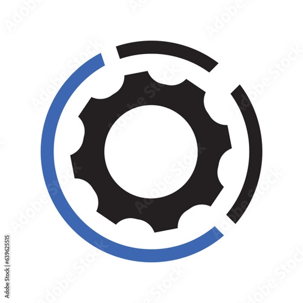 Fototapeta setting cogwheel icon