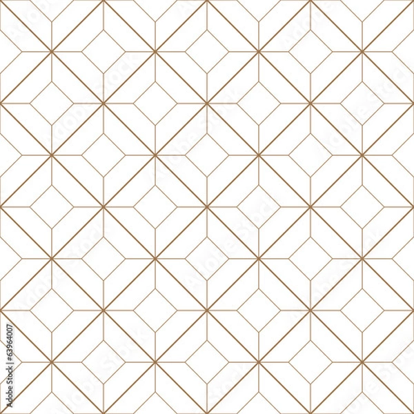 Fototapeta Gold Color Geometric Line Background Pattern