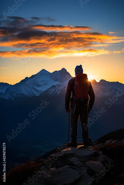 Obraz sunset in the mountains