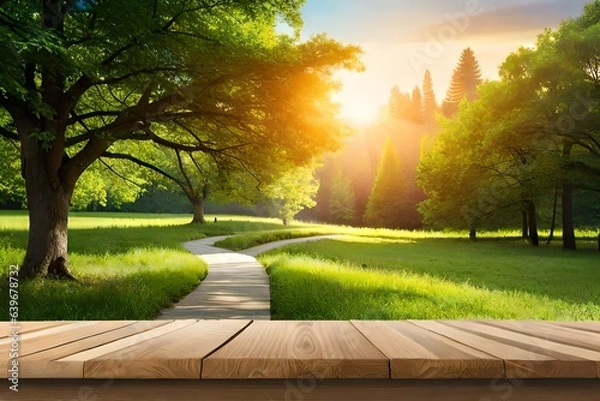 Obraz sunset in the park