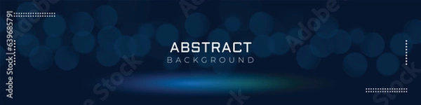 Obraz Linkedin banner with  simple blue background