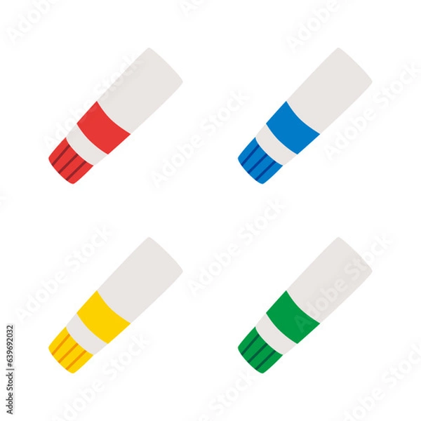 Fototapeta 絵の具 チューブ セット