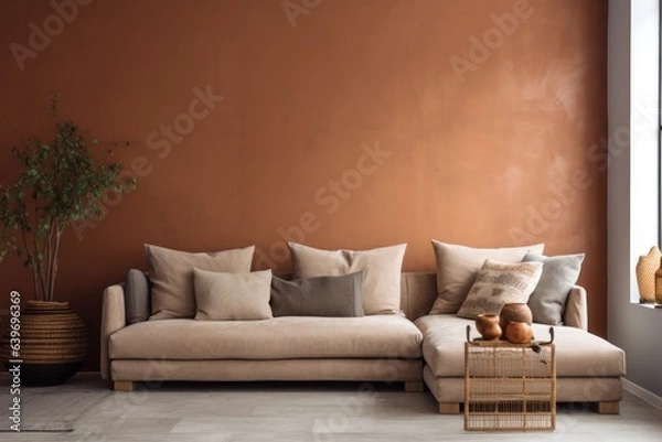 Fototapeta sofa and pillows