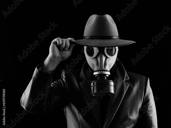 Obraz businessman with gas mask