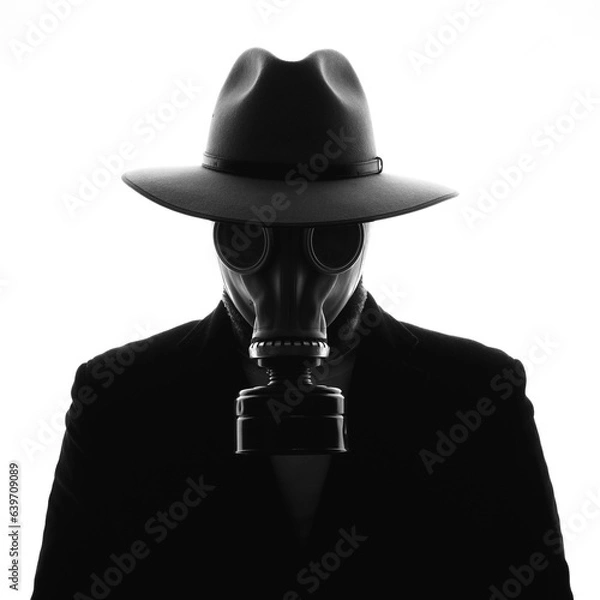 Obraz man with gas mask