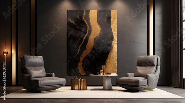 Fototapeta Posh Luxury Living room Interior Design 