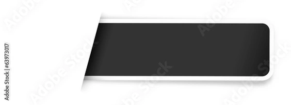 Obraz the blank black label