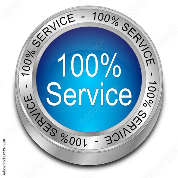 Fototapeta 100% Service Button