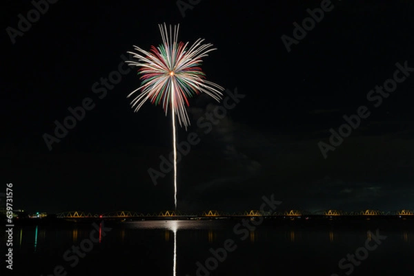 Fototapeta 夏の夜空に咲く大輪の花火
