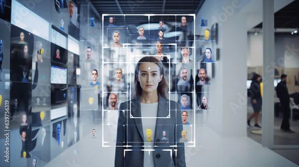 Obraz Machine Learning and AI Object Recognition: A Futuristic Concept of Automated Scanning