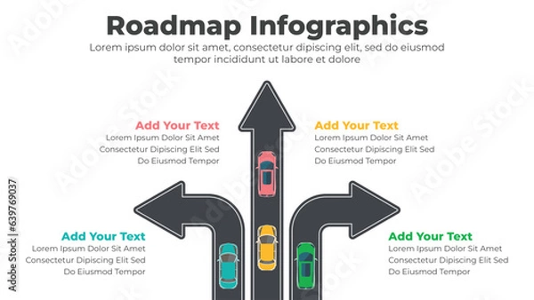 Obraz Vector company milestones concept with a road map