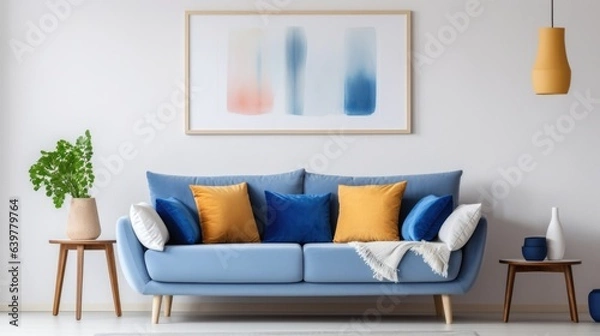 Fototapeta modern living room with sofa