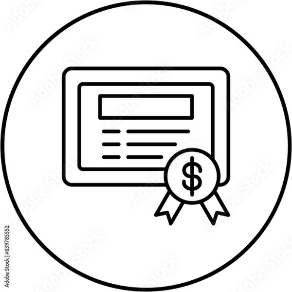 Fototapeta Certificate Icon