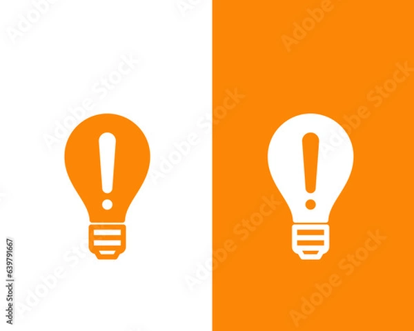 Fototapeta Lamp vector icon logo design template illustration