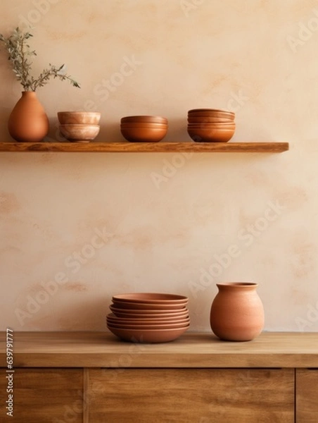 Obraz pots on a table