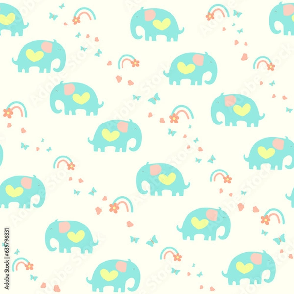 Obraz Seamless patterns, hand-drawn