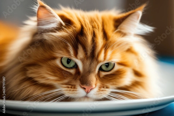 Fototapeta cute cat, generated by artificial intelligence